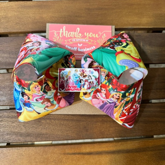 NWOT Handmade Christmas Hair Bows 3pcs / Princess/ L.O.L Surprise - Picture 5 of 11